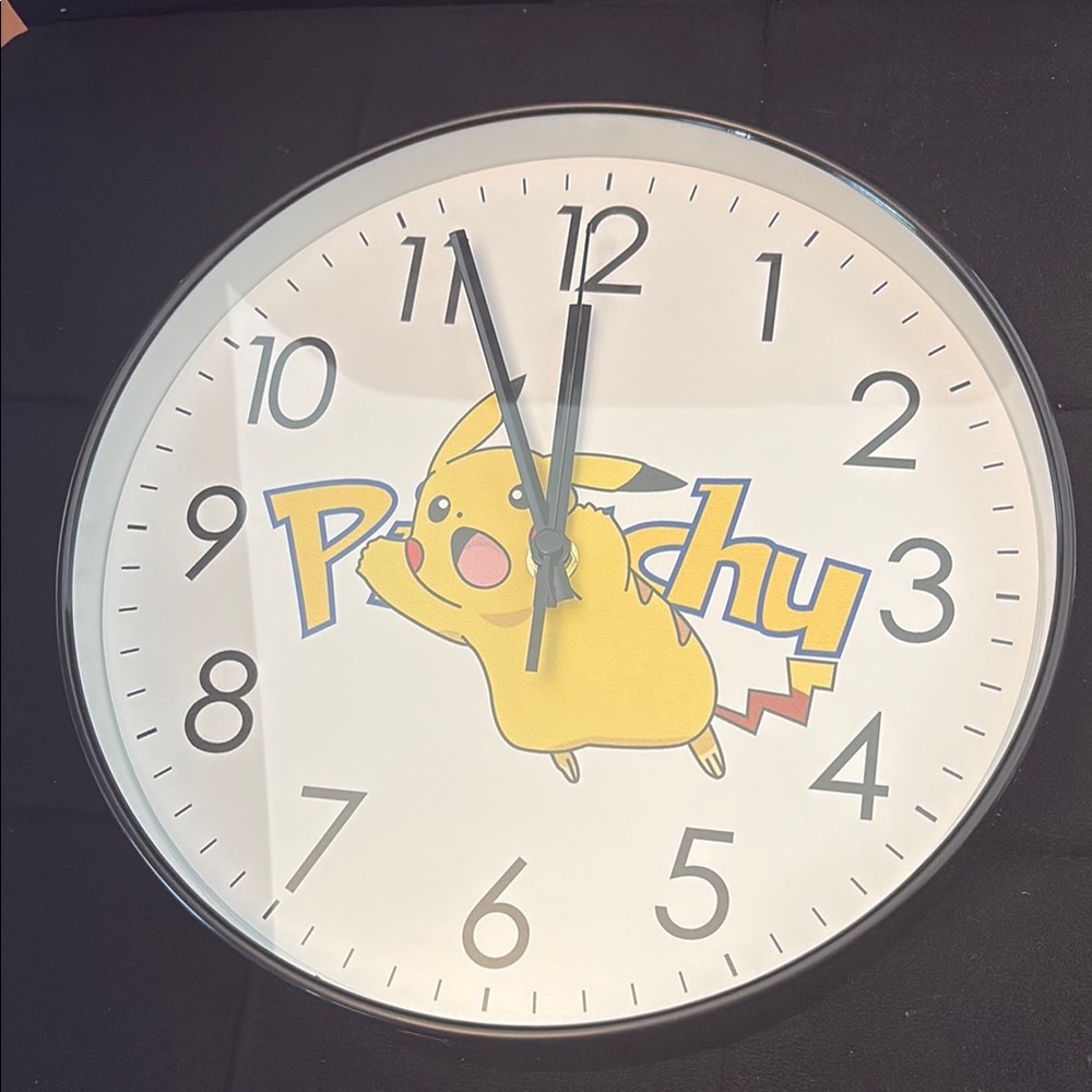 Pikachu Wall Clock - Yellow and Black